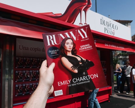 A magazine being held