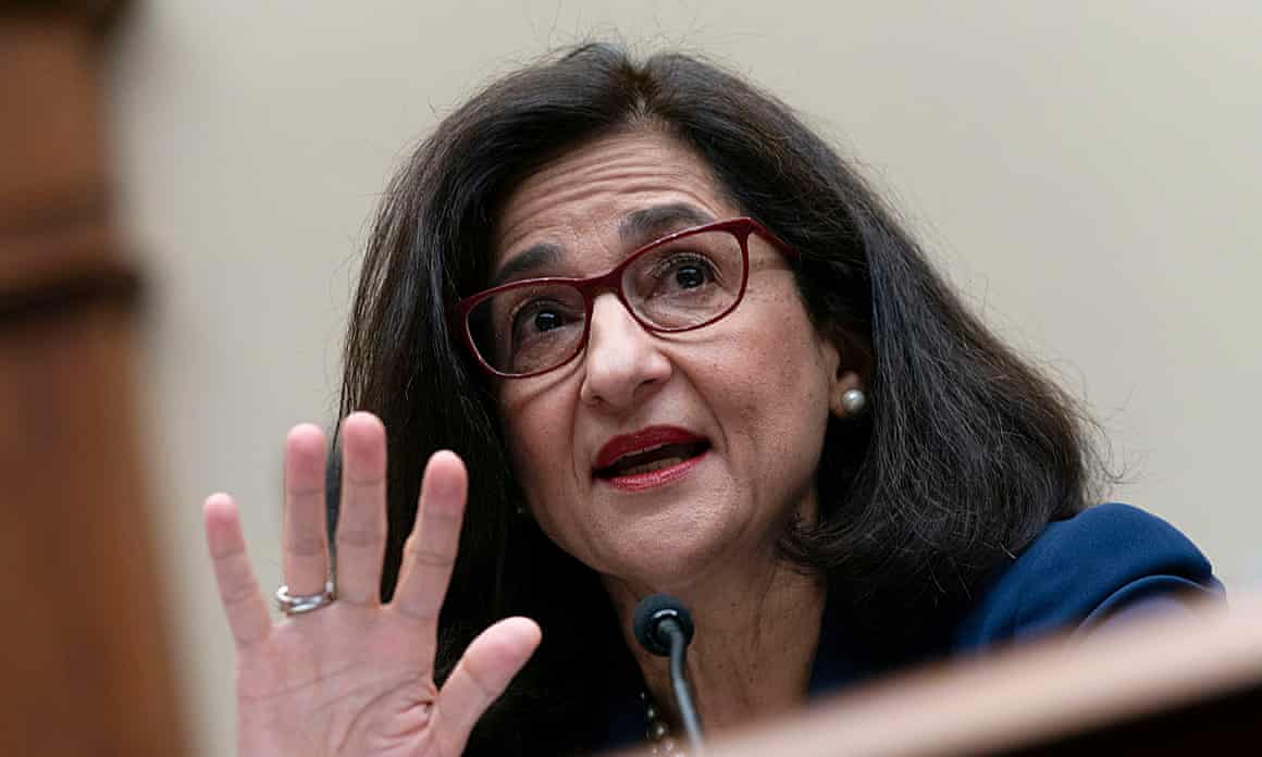 Minouche Shafik on Capitol Hill in Washington in April.