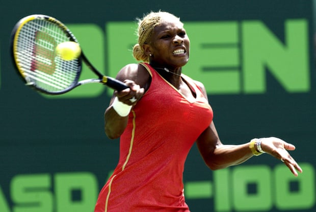 Serena Williams during the Nasdaq-100 Open at The Tennis Center at Crandon Park in Miami, Florida.