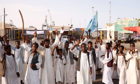 Demonstrators blocked Port Sudan this week in protest at a peace deal with rebel groups.