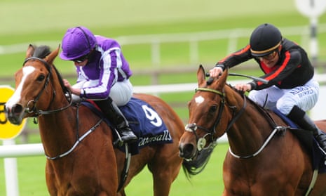 Jet Setting, right, beats Minding in the Irish 1,000 Guineas. They meet again at Ascot on Saturday.