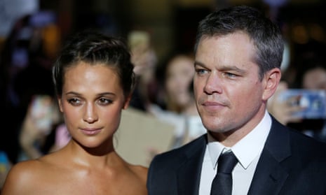 Bourne again … Matt Damon and co-star Alicia Vikander at the South Korean premiere for Jason Bourne on 8 July 2016.