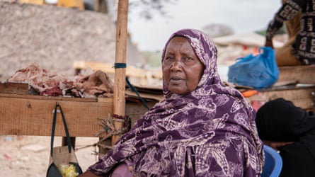 Shukri Abdi sits at a makeshift stall in Hargeisa, Somaliland