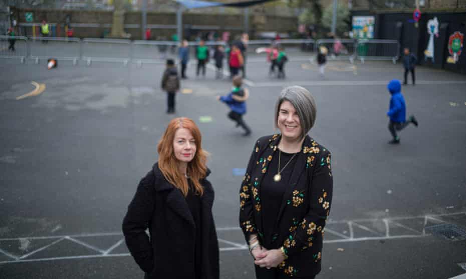 Family officer Fiona Carrick Davies (left) and Nicola Noble in the playground