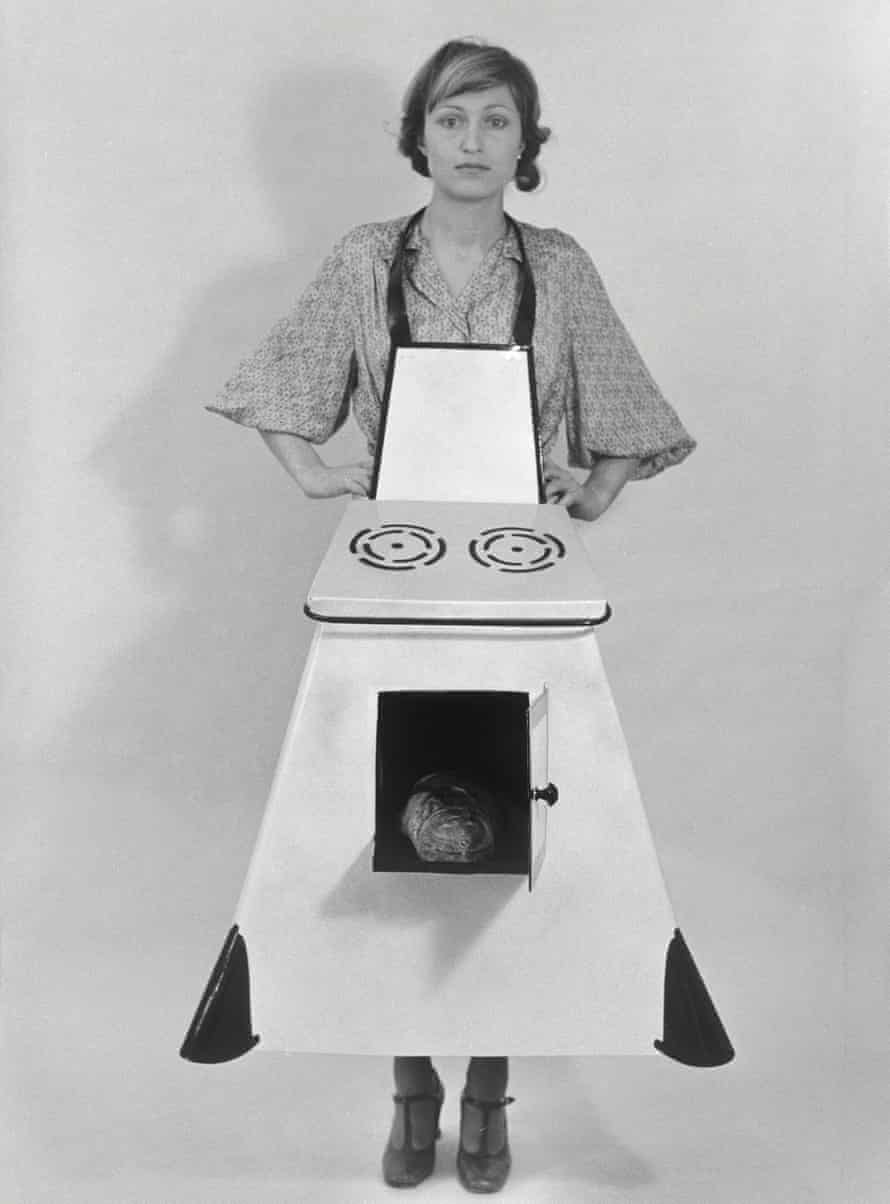 Feminist Avant Garde exhibition Housewives’ Kitchen Apron by Birgit Jürgenssen.