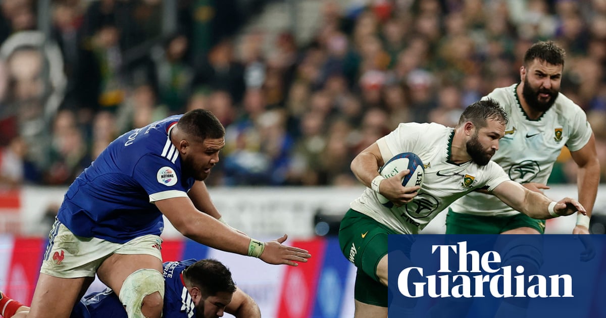 South Africa surge back after De Jager sending-off to overpower France