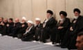 Iran's supreme leader Ayatollah Ali Khamenei attends a memorial ceremony for the late Iranian president Ebrahim Raisi