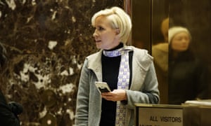Mika Brzezinski in the lobby at Trump Tower, in November after the election.