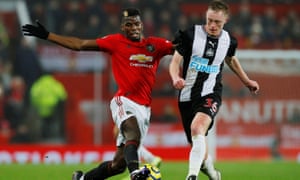 Manchester United’s Paul Pogba (left) last played for Manchester United on Boxing Day when he came on as a substitute in the 4-1 win over Newcastle.