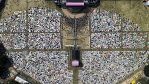 Seoul, South Korea: A aerial view of the audience at the Seoul Jazz Festival 2022 at Olympic Park