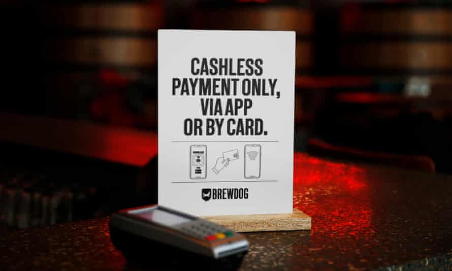 Most bars will operate a non-cash payment system.
