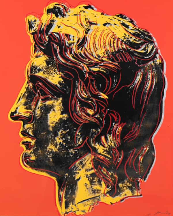 Andy Warhol a créé cette sérigraphie du général macédonien pour l'exposition Searching for Alexander au Metropolitan Museum of Art en 1983.