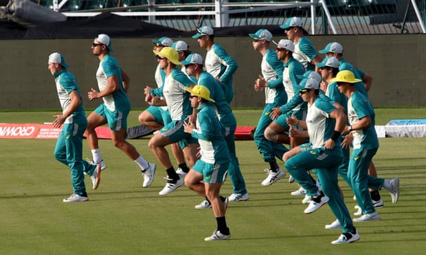 Australia train at the Gaddafi Cricket Stadium in Lahore ahead of the first one-day international against Pakistan. 