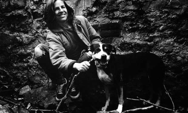 Woman’s best friend: Eileen Myles and her pit bull terrier Rosie in 1994.