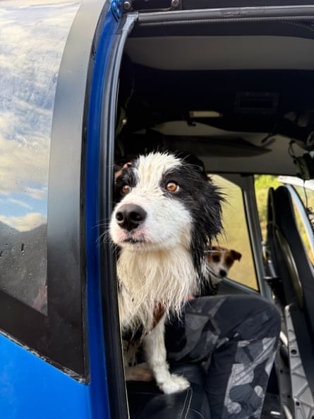 Molly in the rescue helicopter