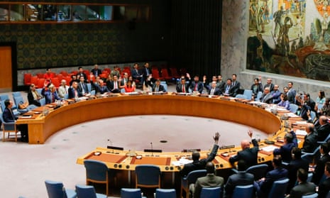 The UN security council at the United Nations headquarters in New York.