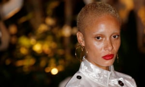 Model Adwoa Aboah arrives for the Burberry show at LFW.