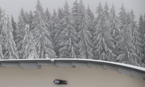 A luge competitor at the world championships in Oberhof, Germany last January