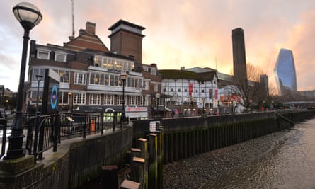 Tate Modern and Shakespeare’s Globe on the South Bank, London