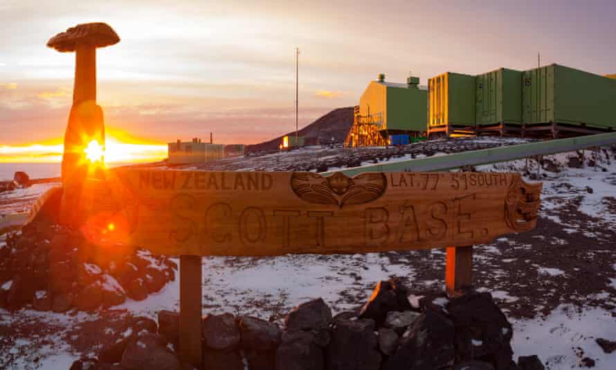 New Zealand’s Scott Base sign in Antarctica