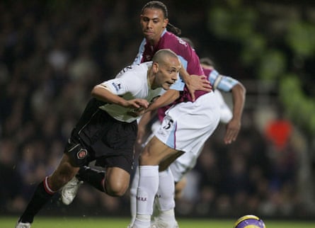 Rio Ferdinand comes up against his brother Anton while playing for Manchester United against West Ham in 2006