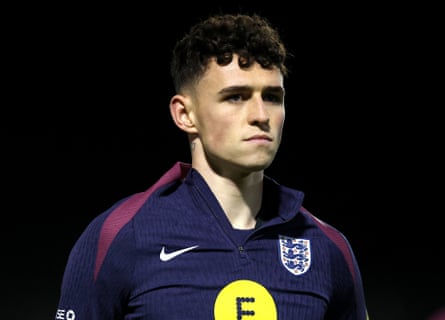 Phil Foden in England training this week