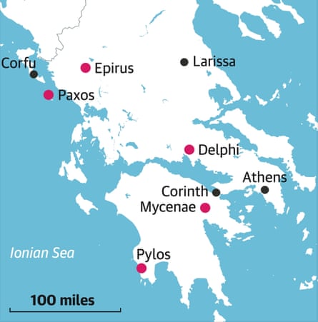 Map of Greece sites