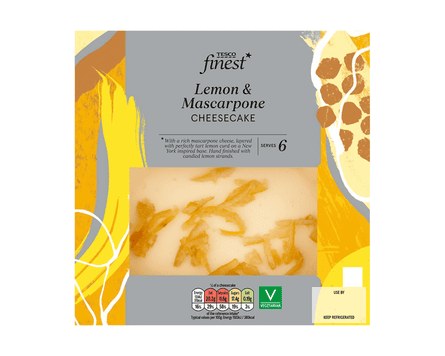 Tesco Finest lemon & mascarpone cheesecake