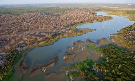 the Rufiji river in the Selous game reserve