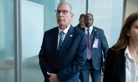 US attorney David Weiss arrives for an interview before members of the House Judiciary Committee today, on Capitol Hill, Washington, DC.