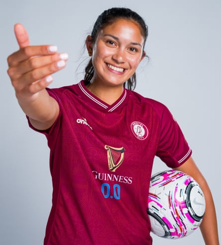 The defender Alexia Apostolakis in a Bristol City shirt