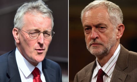 Composite of shadow foreign secretary Hilary Benn (left) and Labour leader Jeremy Corbyn