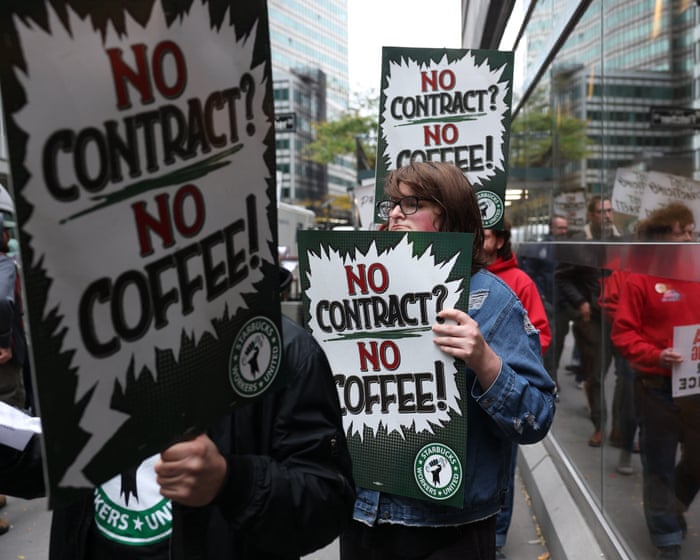 Starbucks workers hold strike vote and plan for pickets to force first contract