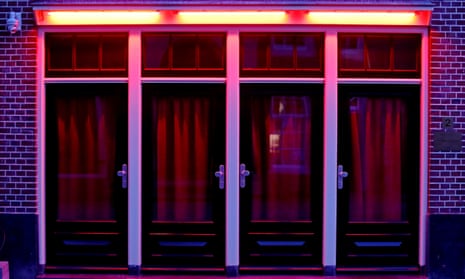 Windows in the red light district of Amsterdam