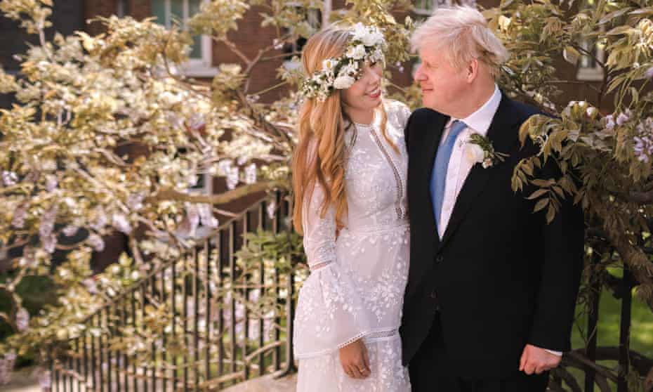 Carrie and Boris Johnson on their wedding day.