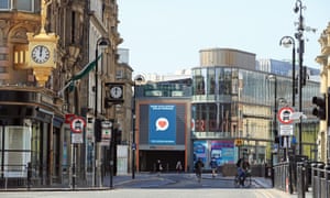 Empty streets in Newcastle in April