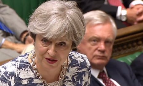 Theresa May speaks in the House of Commons on Monday