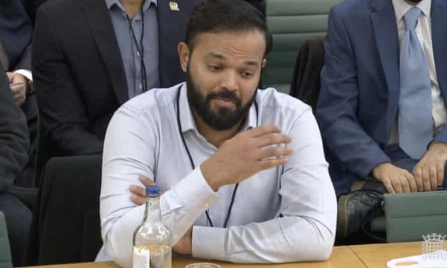 Azeem Rafiq appeared before the DCMS selection committee on Tuesday.