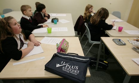 Children in Kent are coached for the 11-plus exam