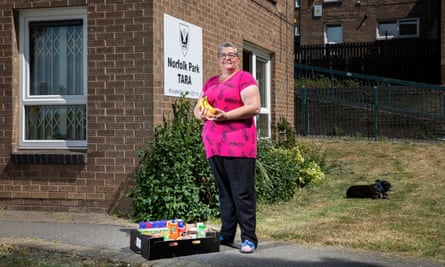 Kim McMaster, coordinator of the FareShare scheme for the Norfolk Park Tenants and Residents Association, Sheffield.