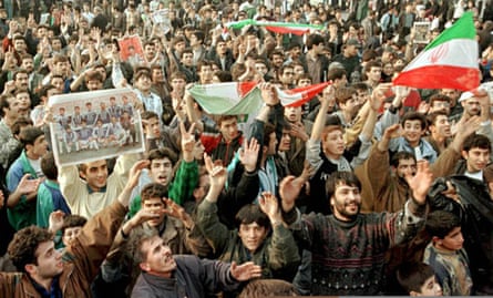 Iran’s qualification for the 1998 World Cup brings people into the streets of Tehran, with the city centre brought to a virtual standstill.