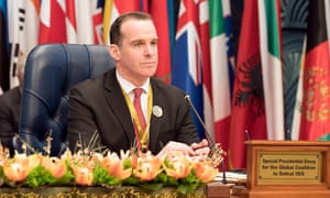 Brett McGurk attends a conference in Kuwait earlier this year.