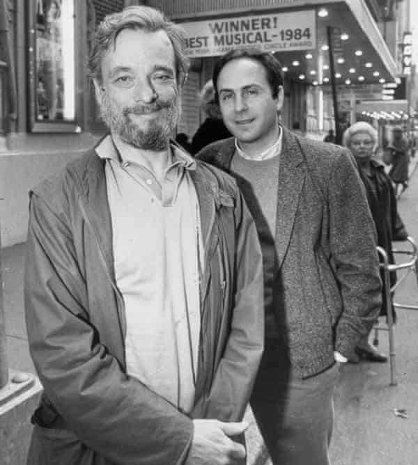Stephen Sondheim with James Lapine in 1985.