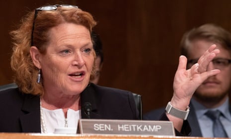 US Senate Committee on Homeland Security and Governmental Affairs hearing, Washington DC, USA - 10 Oct 2018Mandatory Credit: Photo by REX/Shutterstock (9921716v) United States Senator Heidi Heitkamp (Democrat of North Dakota) questions witnesses as they give testimony before the US Senate Committee on Homeland Security and Governmental Affairs during a hearing titled “Threats to the Homeland” on Capitol Hill in Washington, DC. US Senate Committee on Homeland Security and Governmental Affairs hearing, Washington DC, USA - 10 Oct 2018