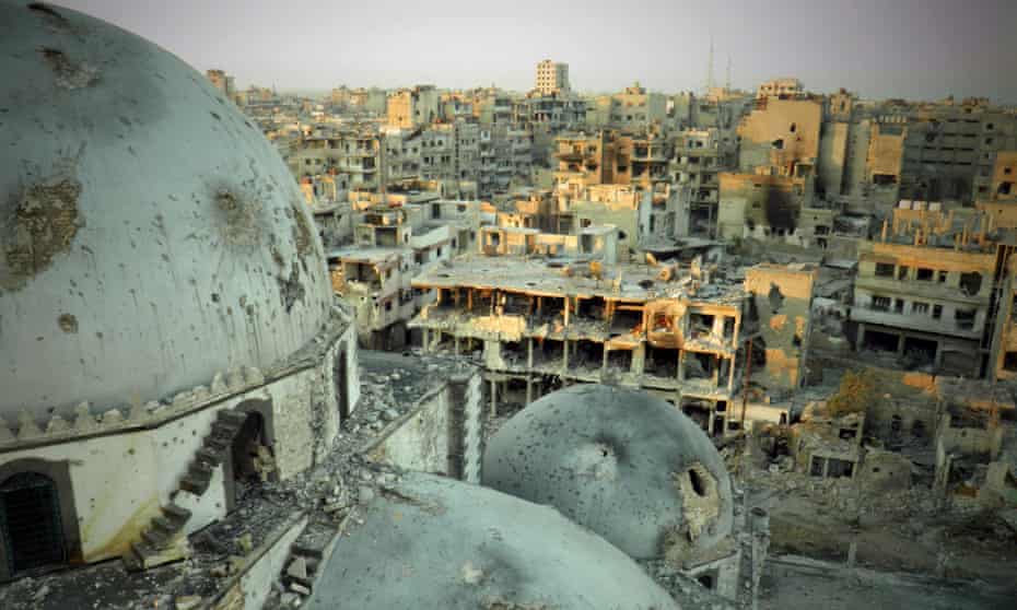 The ruined city of Homs, subject of the the Syrian architect, Marwa al-Sabouni.