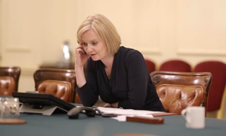 Liz Truss during her first call to Joe Biden, after which the White House warned the British PM against legislation negating parts of Northern Ireland protocol.