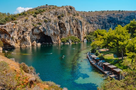 Lake Vouliagmeni, Greece.