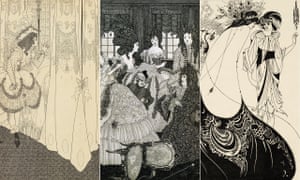 Aubrey Beardsley’s The Dream and The Battle of the Beaux and Belles for Alexander Pope’s The Rape of the Lock and The Peacock Skirt for Oscar Wilde’s Salome.