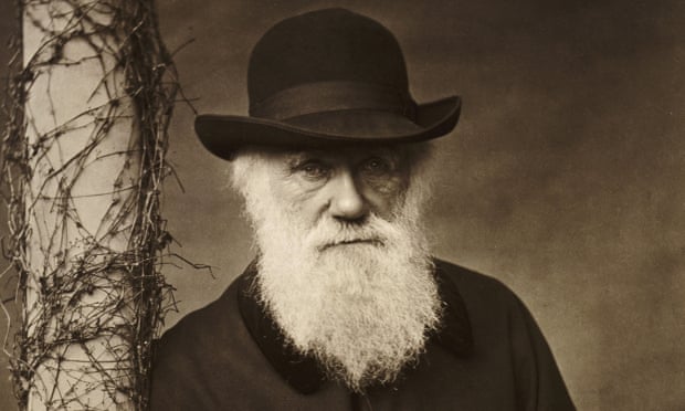 a photographic portrait of the elderly charles darwin