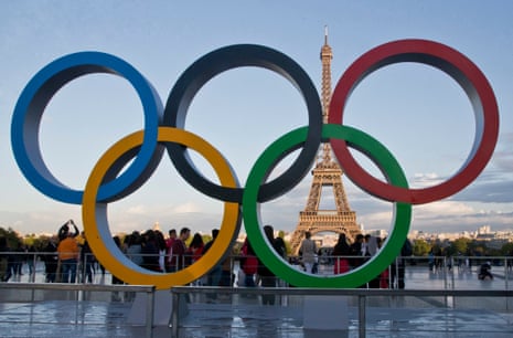 The Olympic rings in Paris